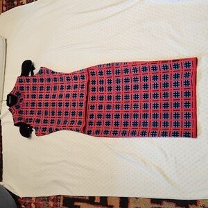 VERSACE pink/blue geometric print skirt and sleevless top set sz 38 EU/ XS/S